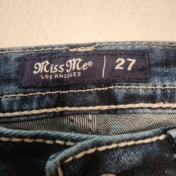 Miss Me Women's Chloe Boot SZ 27 Dark Wash Embroidery Cowgirl Western - Picture 8 of 13